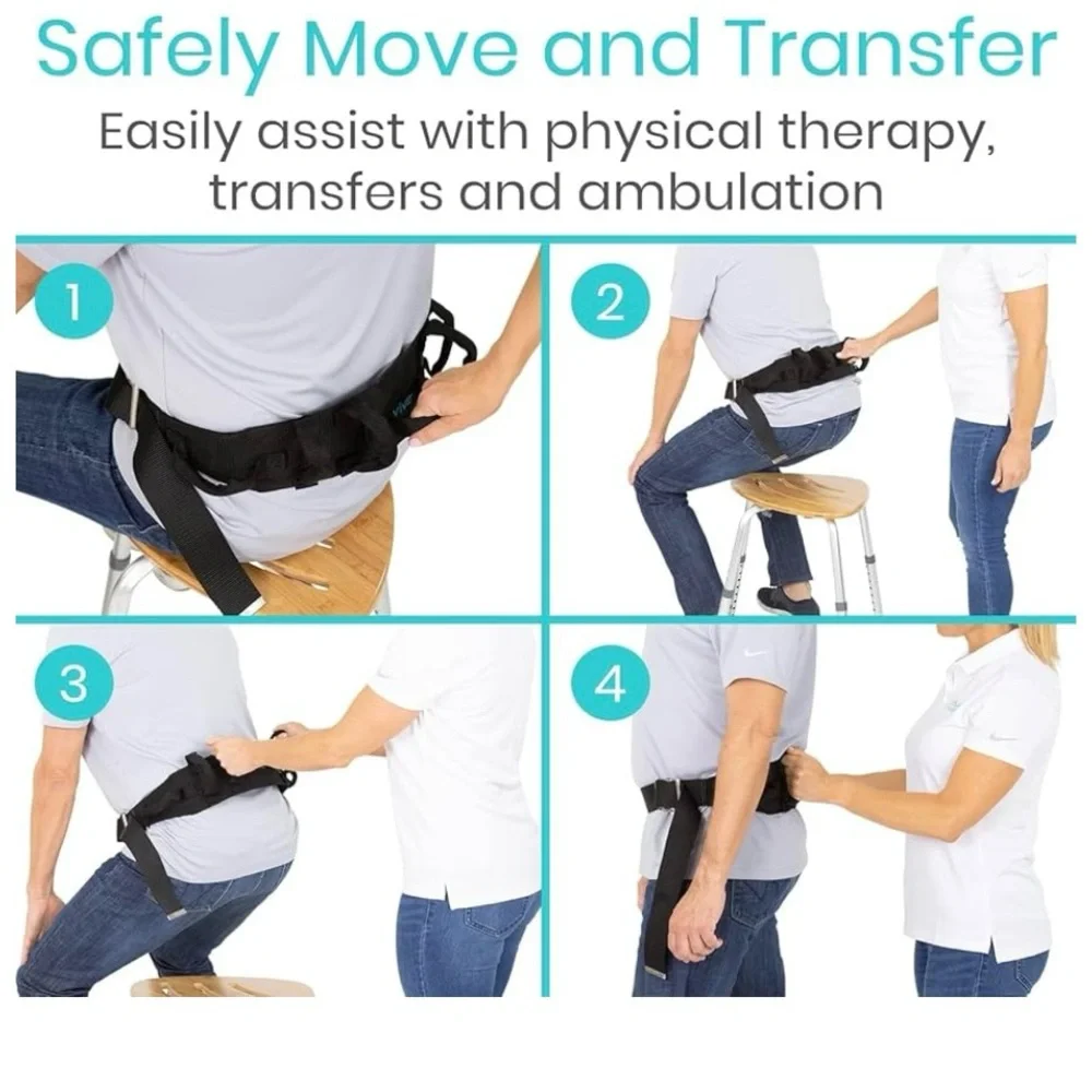 Gait Belt/Transfer Belt, Black